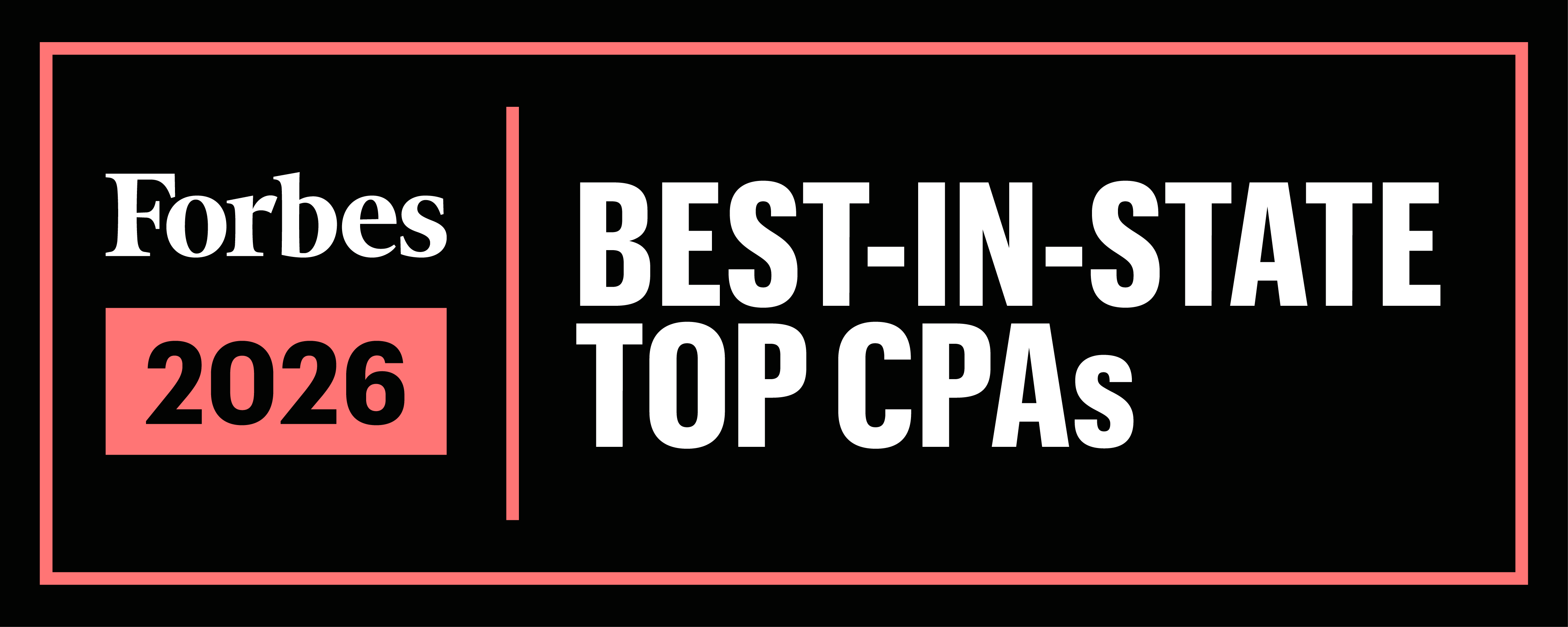 Forbes 2026 Best-in-State CPAs award logo